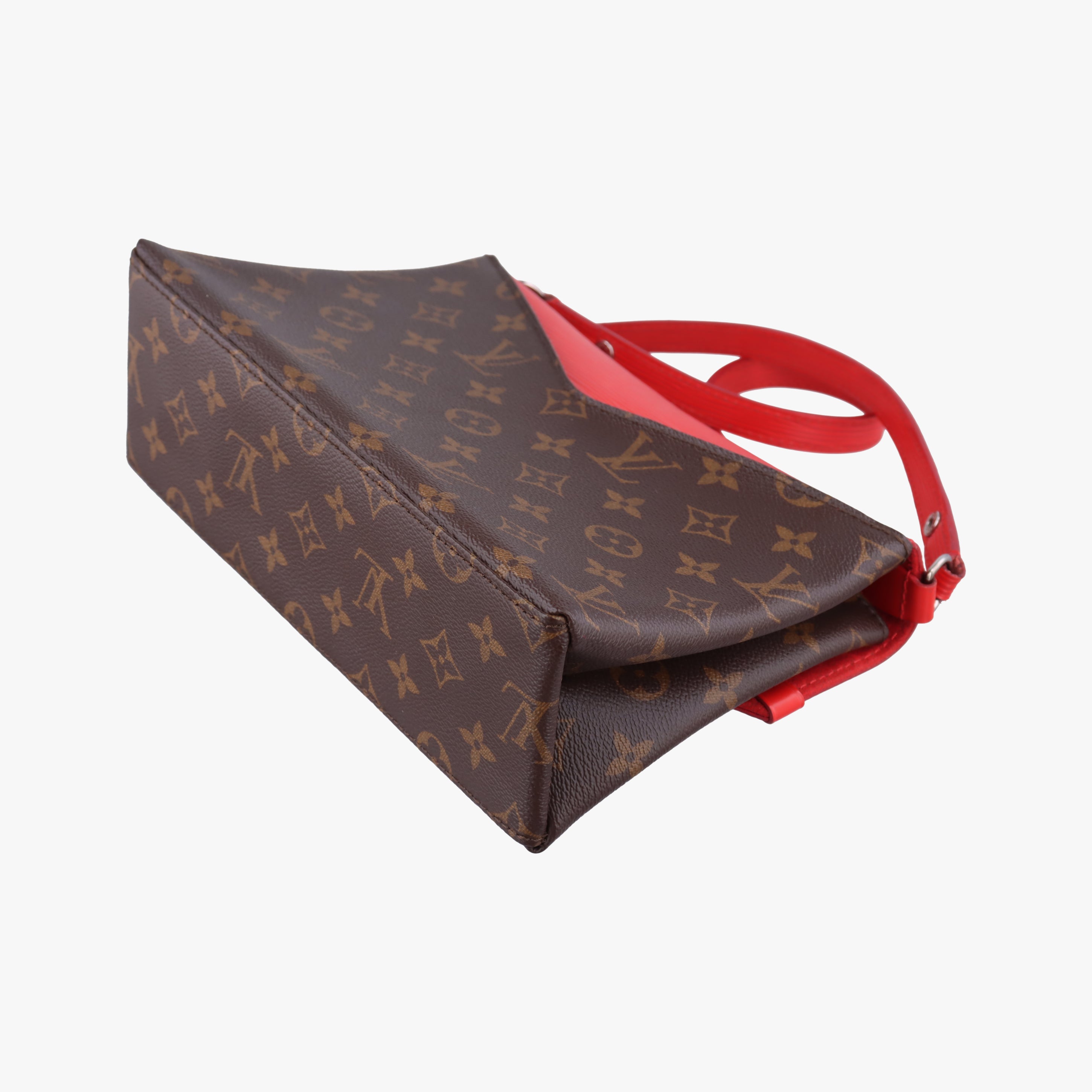 Secondhand Louis Vuitton SAINT MICHEL brown×COQUELICOT Monogram Canvas×calf leather M44031 shoulderbag | stylenewstar