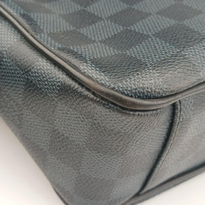 Pre-owned Louis Vuitton Porte-Documents Jour NM Noir Damier Graphite N48260 handbag | stylenewstar