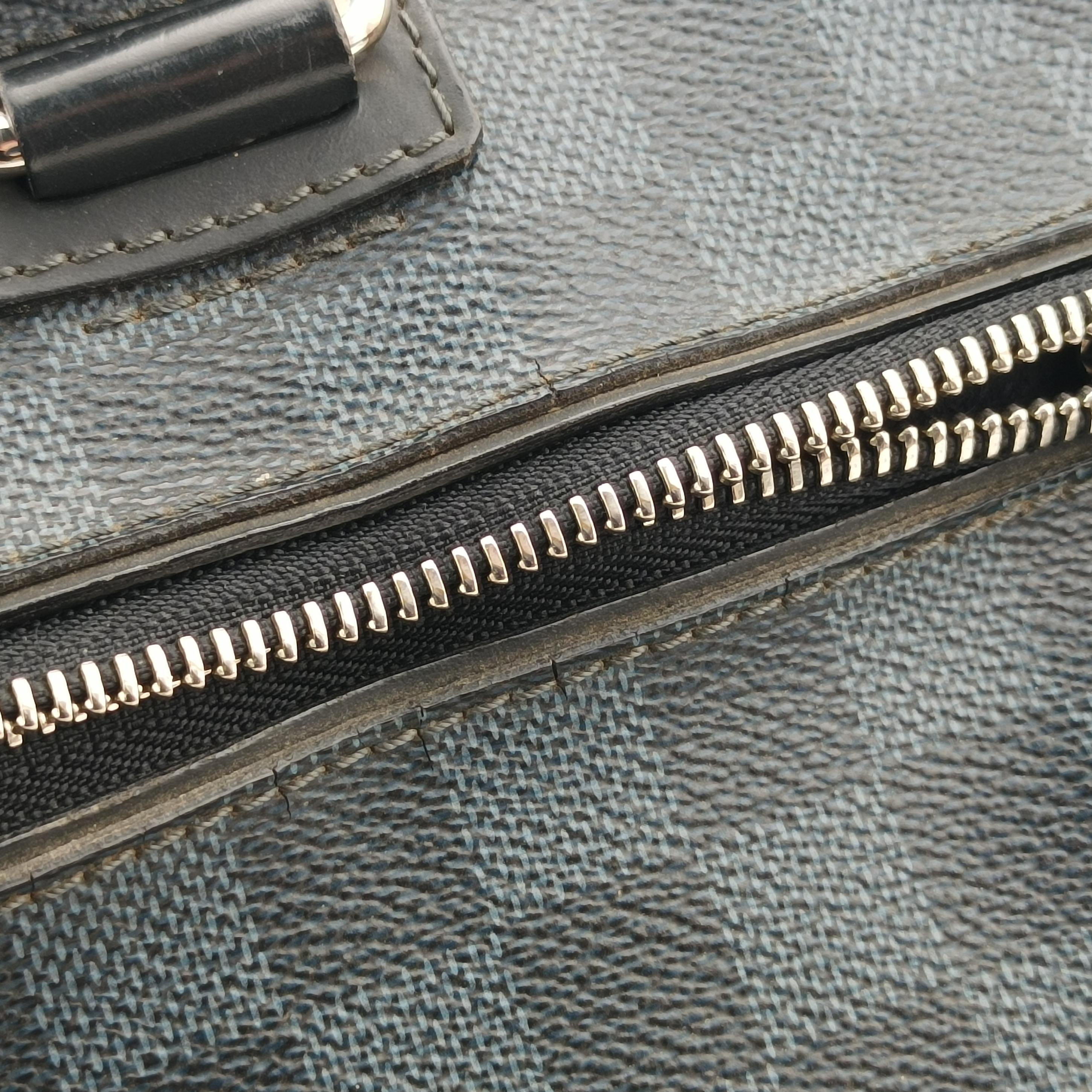 Pre-owned Louis Vuitton Porte-Documents Jour NM Noir Damier Graphite N48260 handbag | stylenewstar