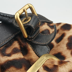 Pre-owned Dolce & Gabbana Leopard print Multicolour ponyhair  handbag | stylenewstar