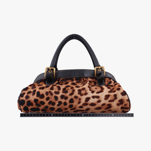 Pre-owned Dolce & Gabbana Leopard print Multicolour ponyhair  handbag | stylenewstar