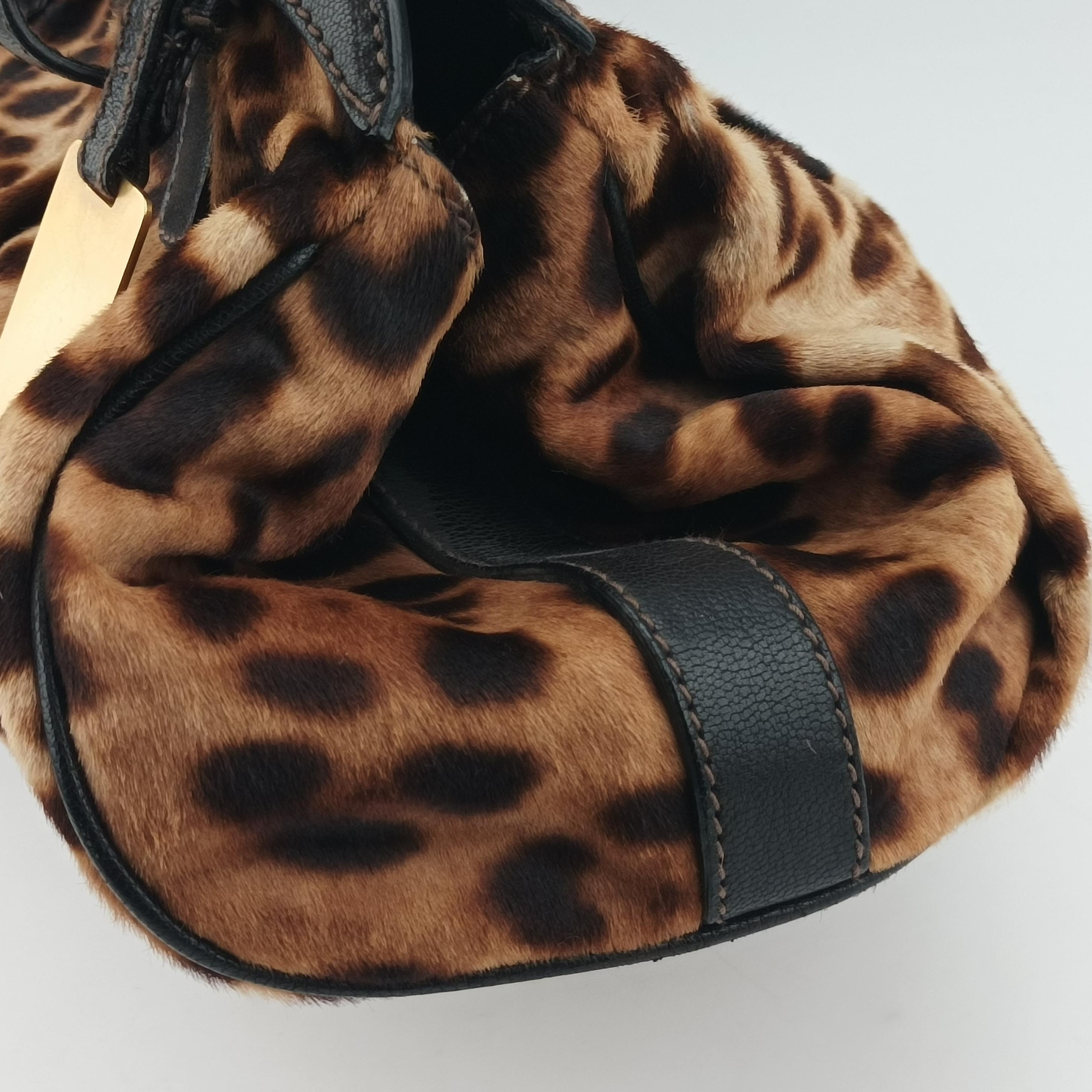 Pre-owned Dolce & Gabbana Leopard print Multicolour ponyhair  handbag | stylenewstar