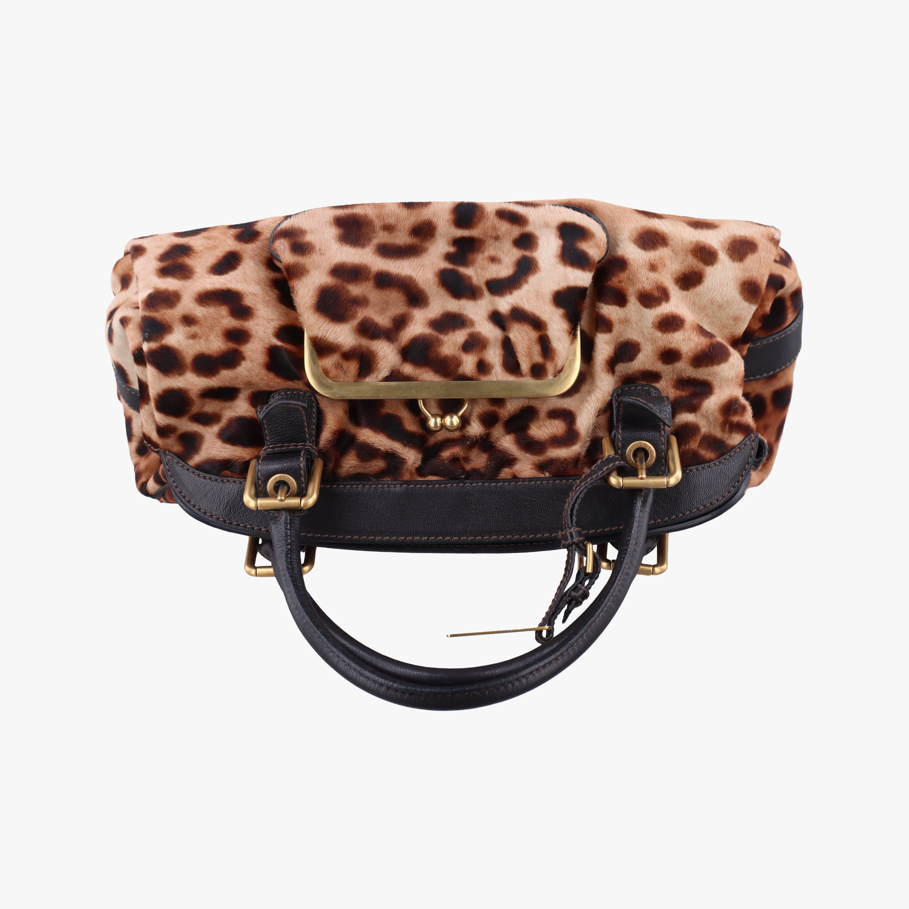 Pre-owned Dolce & Gabbana Leopard print Multicolour ponyhair  handbag | stylenewstar