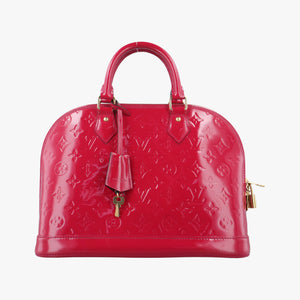 Pre-owned Louis Vuitton Alma PM pomme d'amour Vernis M90096 handbag | stylenewstar