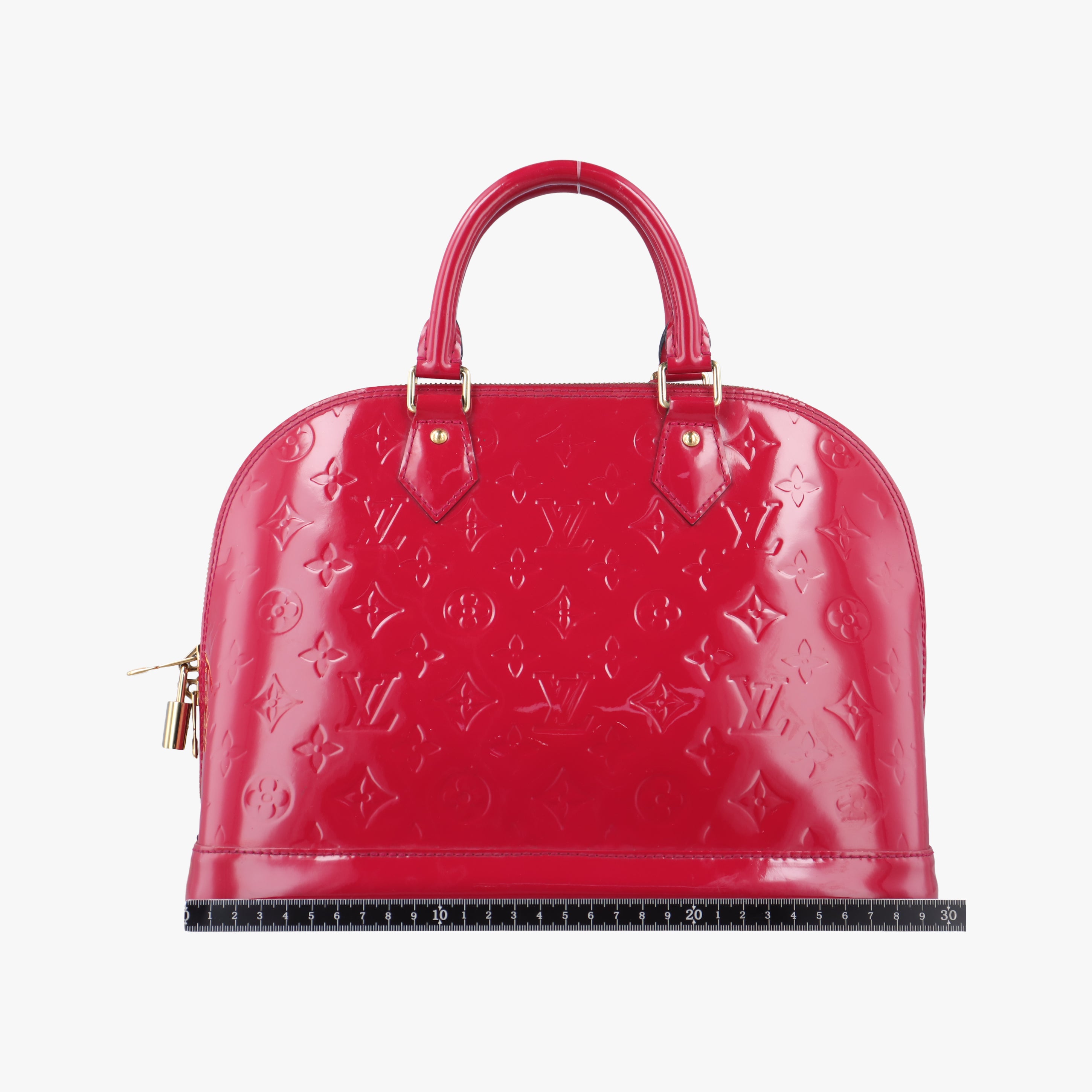 Pre-owned Louis Vuitton Alma PM pomme d'amour Vernis M90096 handbag | stylenewstar
