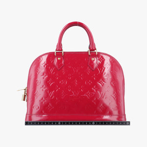 Pre-owned Louis Vuitton Alma PM pomme d'amour Vernis M90096 handbag | stylenewstar