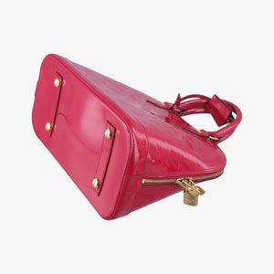 Pre-owned Louis Vuitton Alma PM pomme d'amour Vernis M90096 handbag | stylenewstar