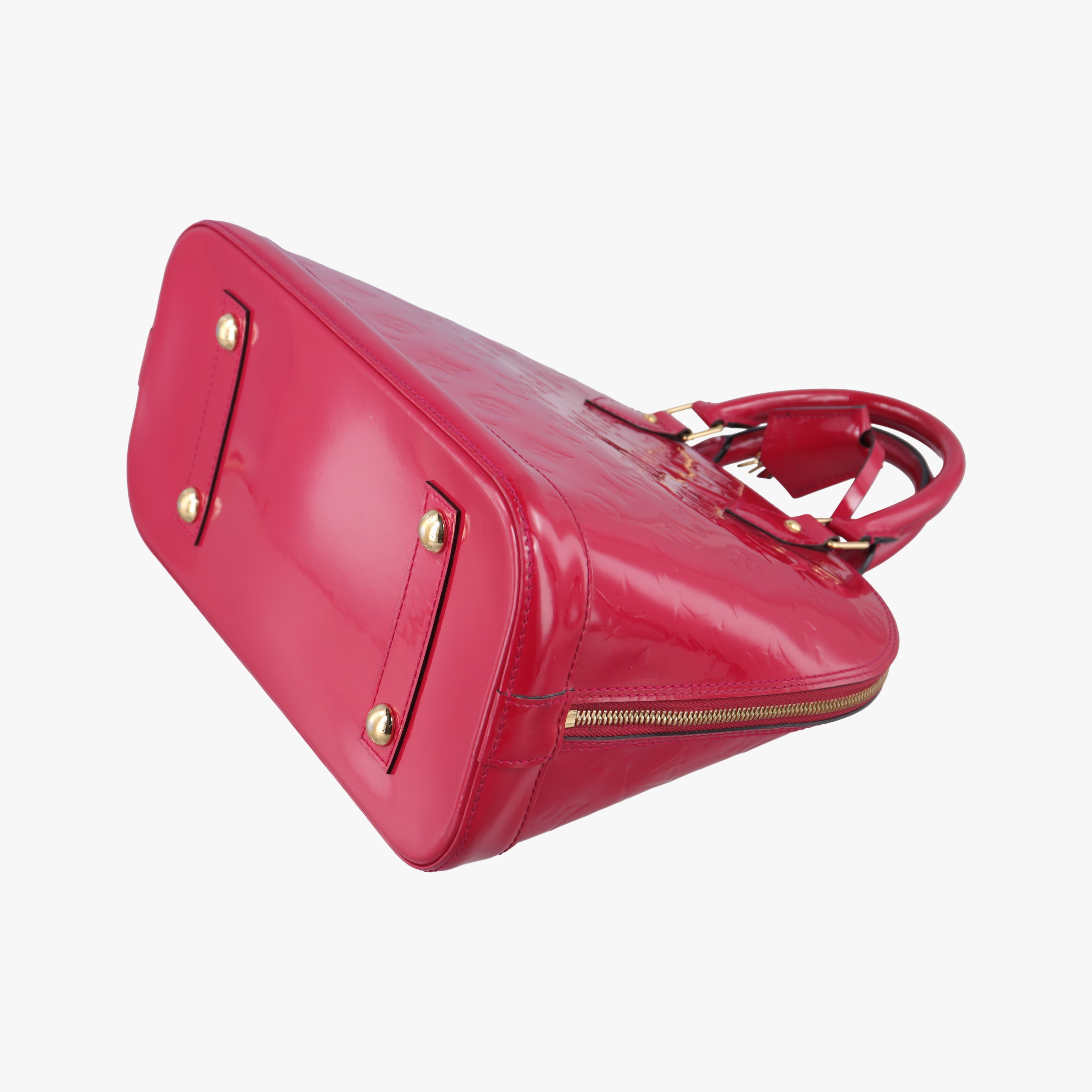 Pre-owned Louis Vuitton Alma PM pomme d'amour Vernis M90096 handbag | stylenewstar