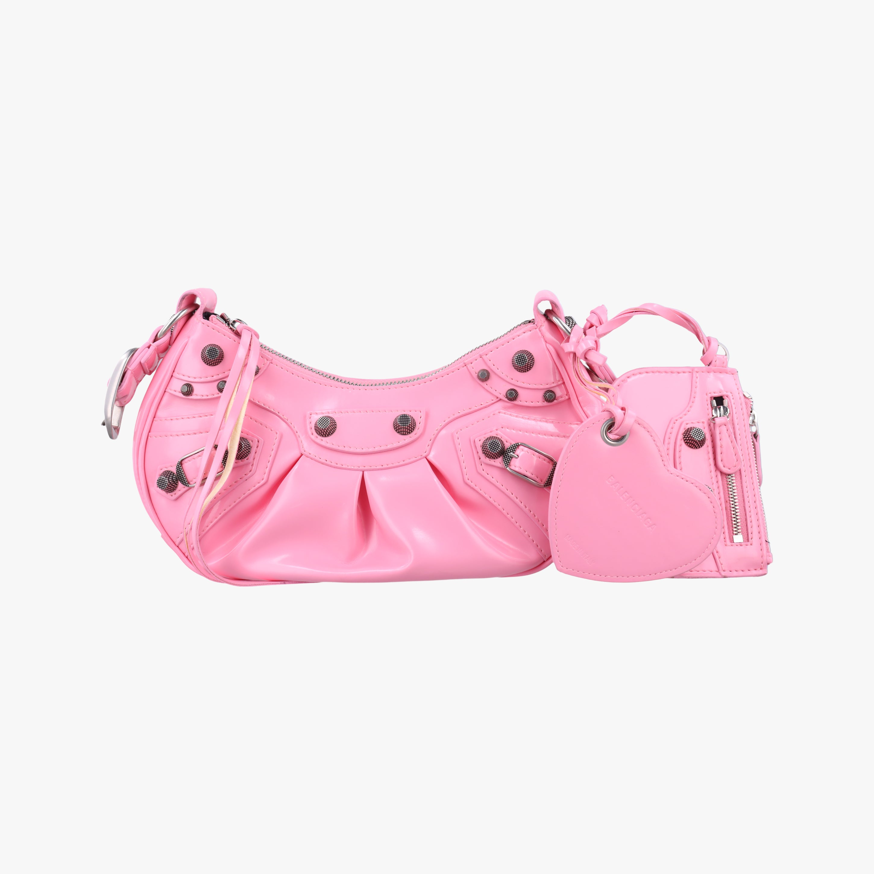 Secondhand Balenciaga Le Cagole Pink Patent  shoulderbag | stylenewstar
