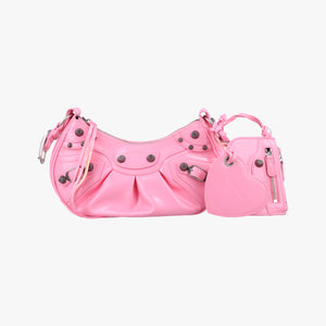 Secondhand Balenciaga Le Cagole Pink Patent  shoulderbag | stylenewstar