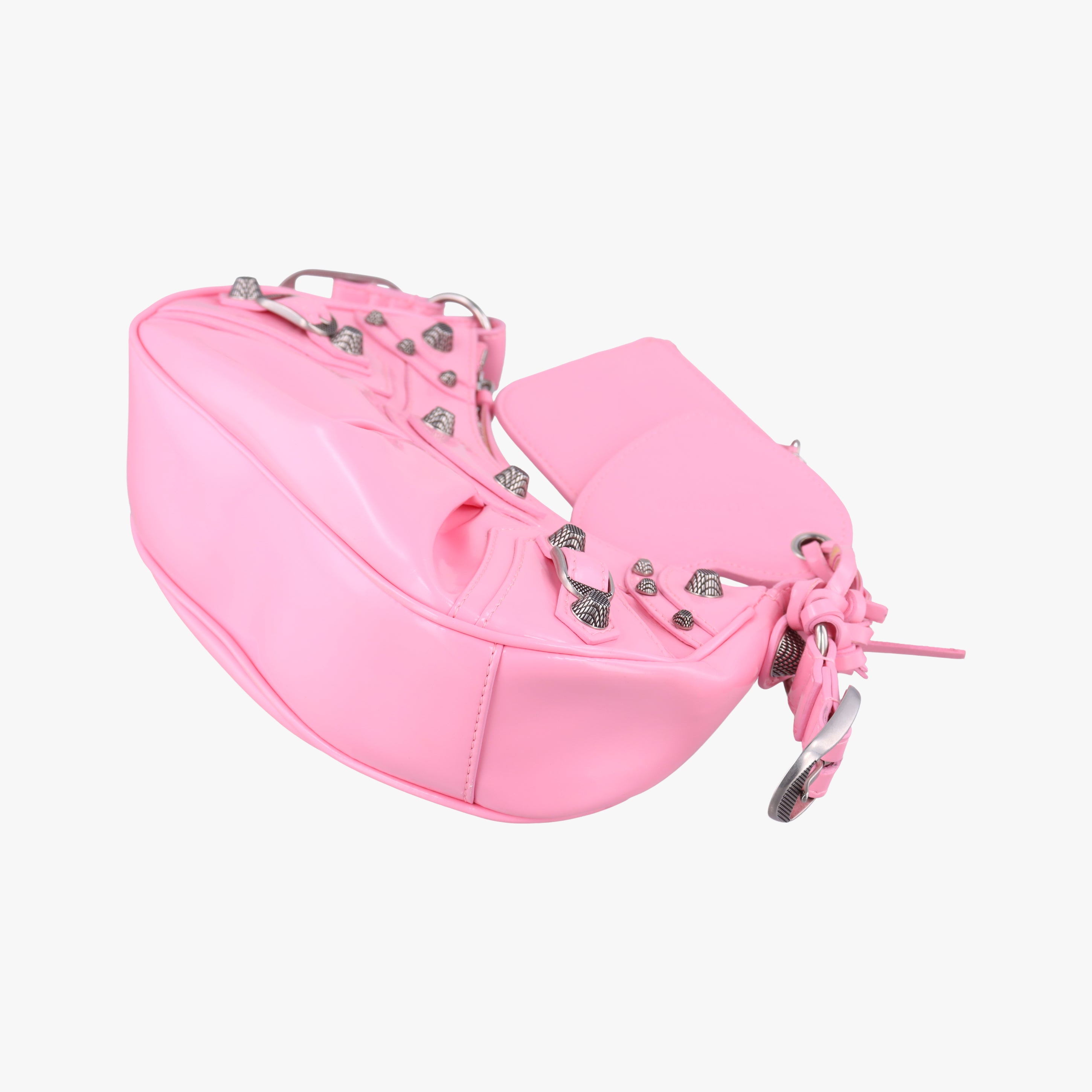 Secondhand Balenciaga Le Cagole Pink Patent  shoulderbag | stylenewstar