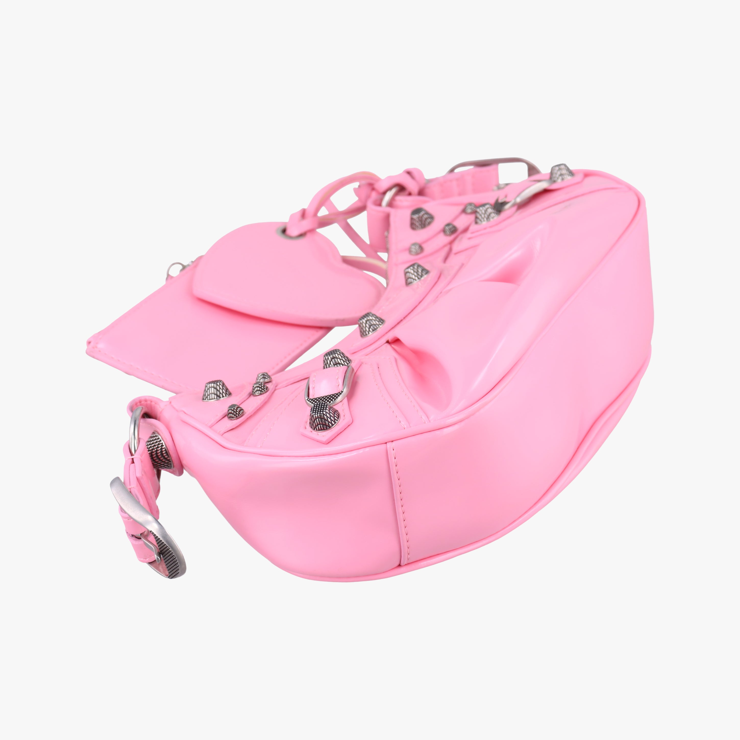 Secondhand Balenciaga Le Cagole Pink Patent  shoulderbag | stylenewstar