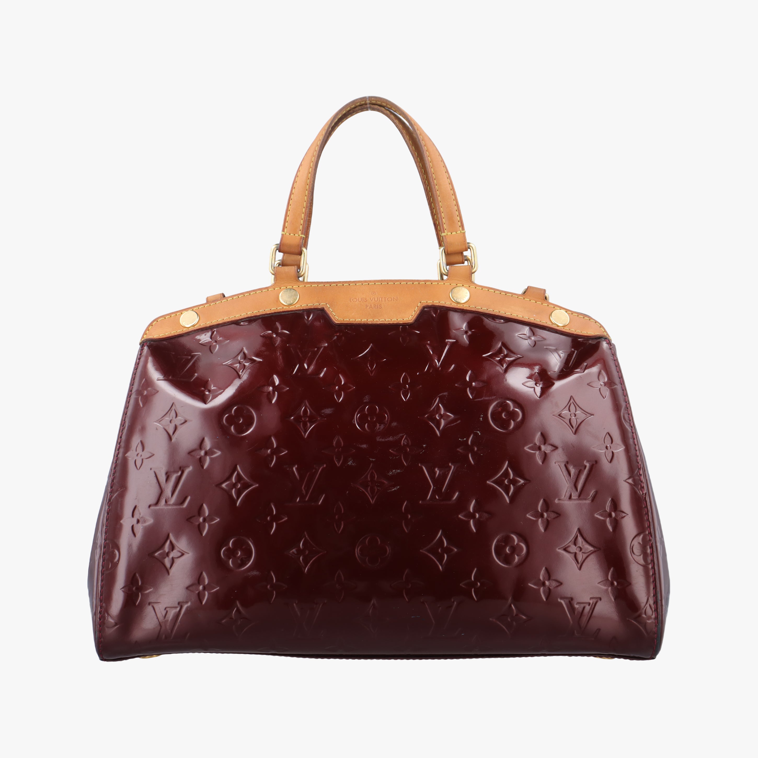 Pre-owned Louis Vuitton Bréa MM Amarante Vernis M91619 handbag | stylenewstar