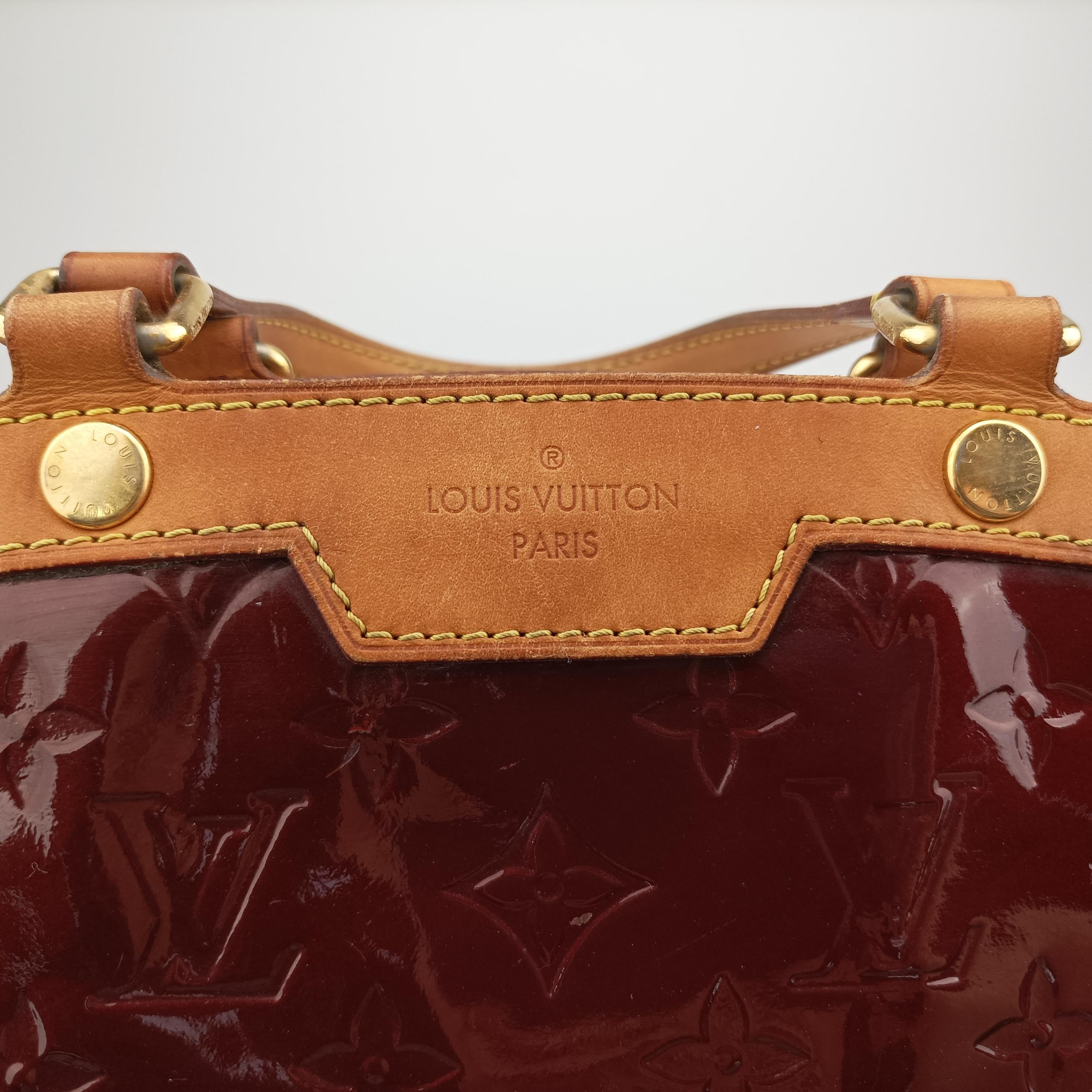 Pre-owned Louis Vuitton Bréa MM Amarante Vernis M91619 handbag | stylenewstar