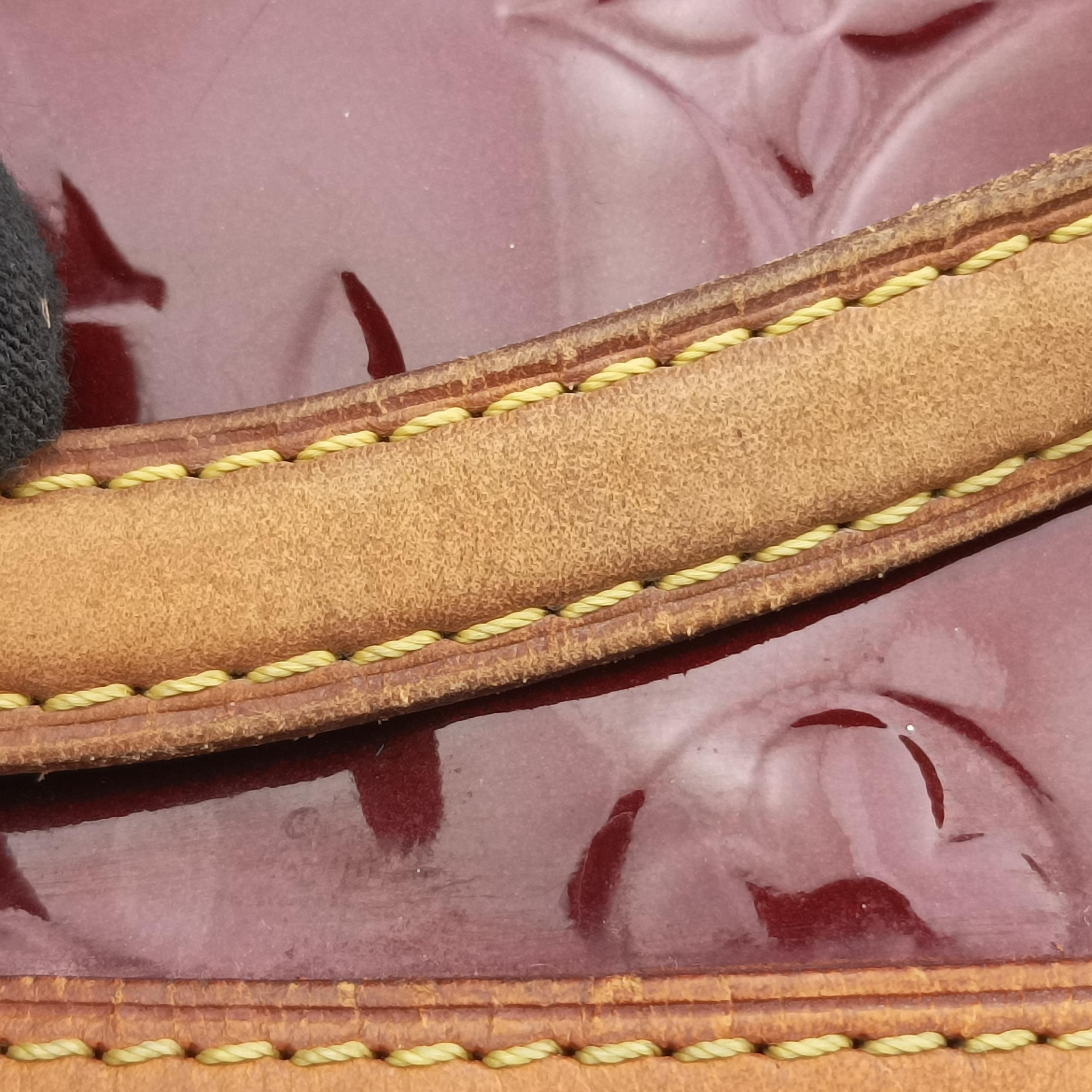 Pre-owned Louis Vuitton Bréa MM Amarante Vernis M91619 handbag | stylenewstar