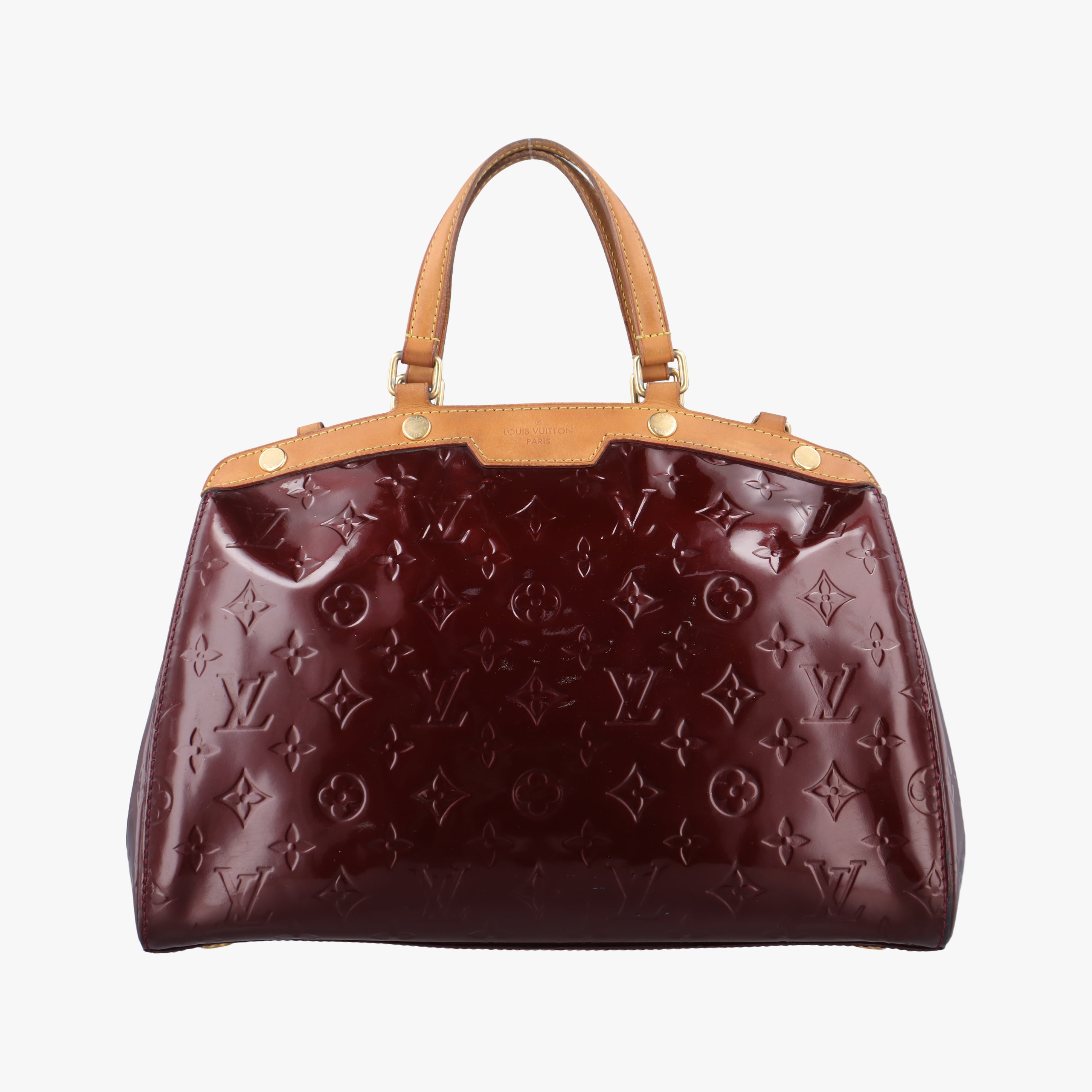 Pre-owned Louis Vuitton Bréa MM Amarante Vernis M91619 handbag | stylenewstar