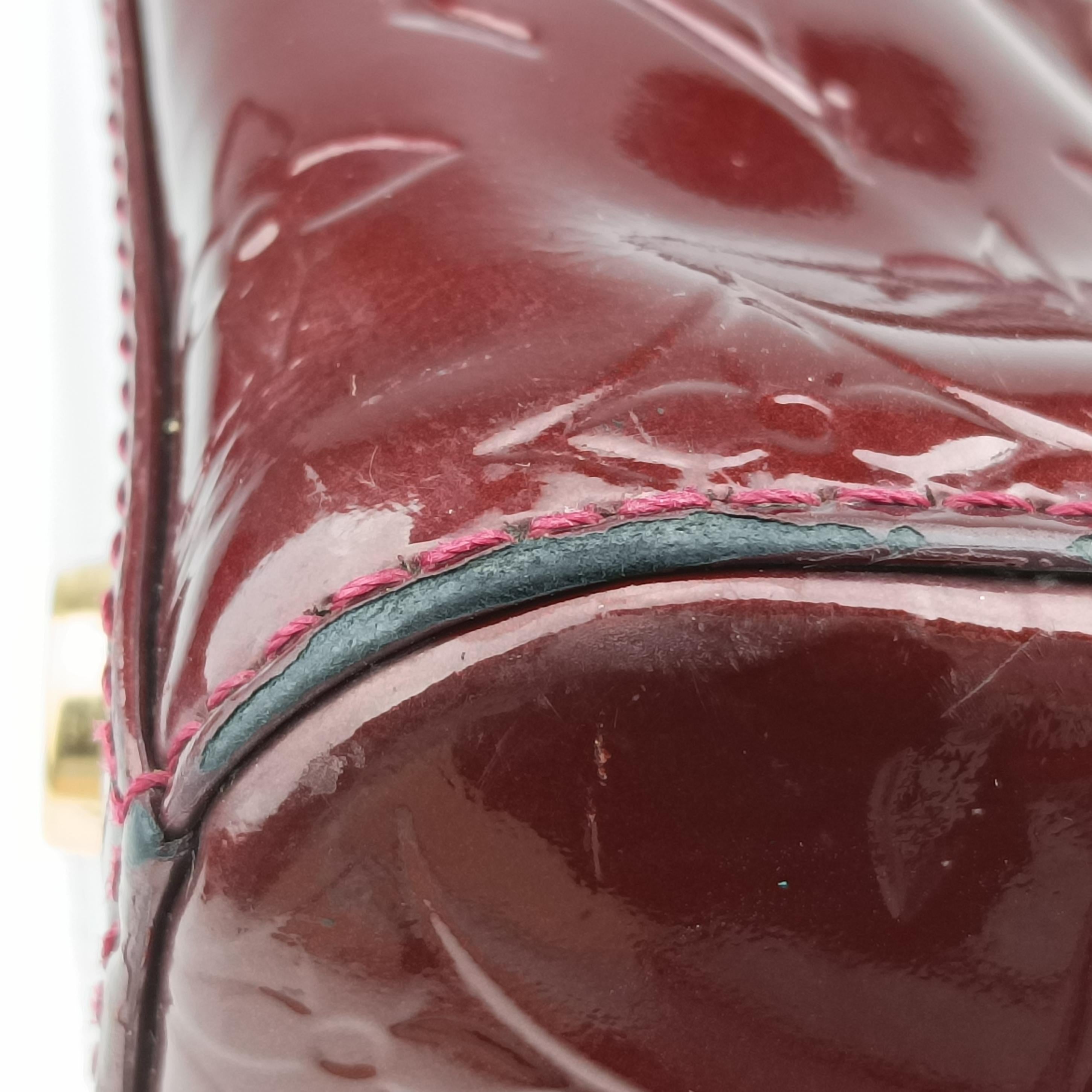 Pre-owned Louis Vuitton Bréa MM Amarante Vernis M91619 handbag | stylenewstar