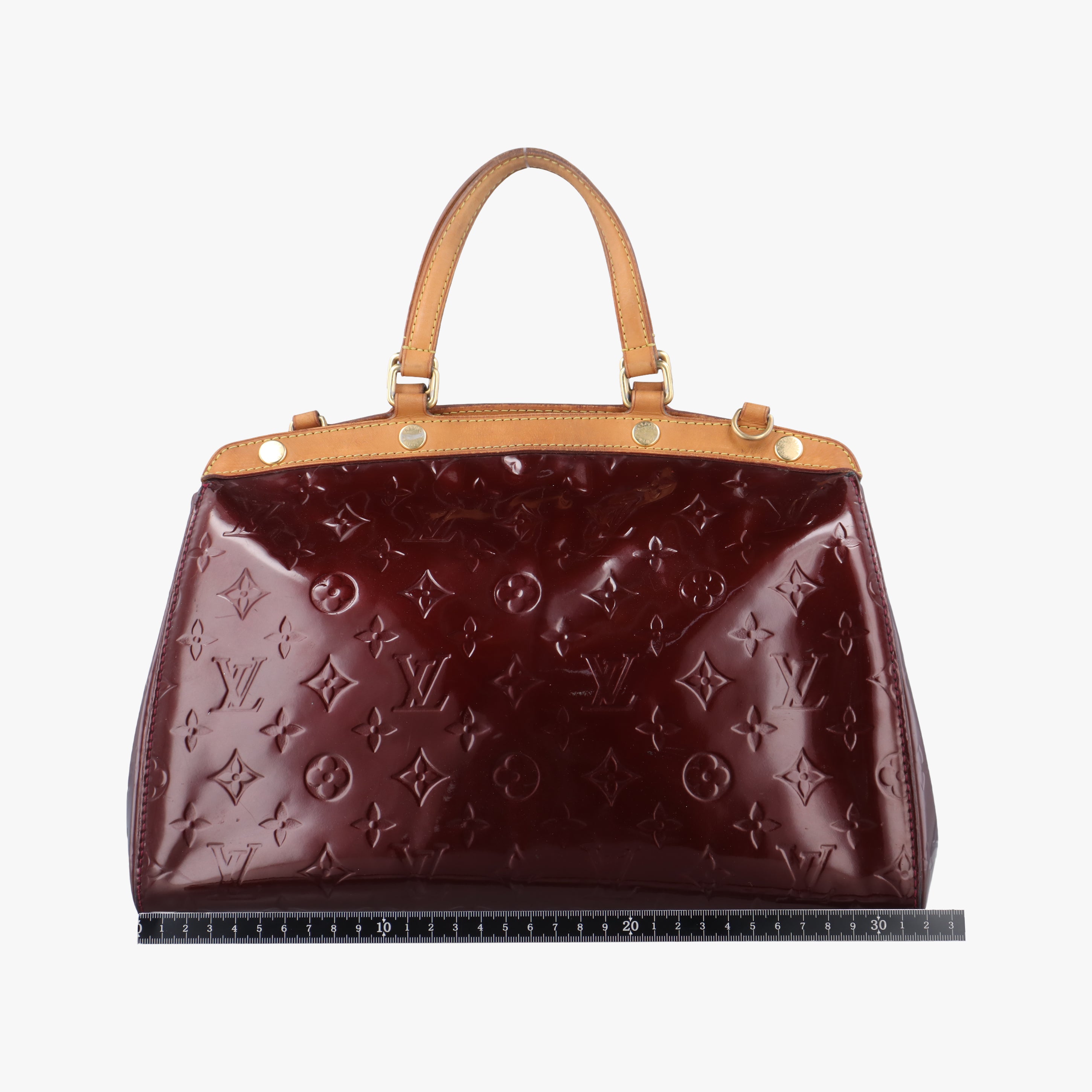 Pre-owned Louis Vuitton Bréa MM Amarante Vernis M91619 handbag | stylenewstar