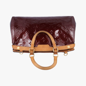 Pre-owned Louis Vuitton Bréa MM Amarante Vernis M91619 handbag | stylenewstar