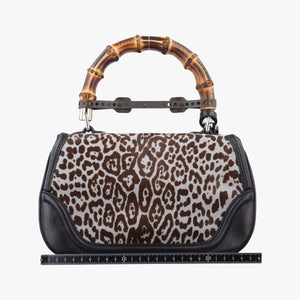 Vintage Gucci New Bamboo Black×Multicolour ponyhair×Leather 240242 shoulderbag | stylenewstar