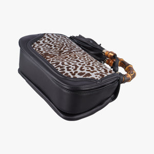 Vintage Gucci New Bamboo Black×Multicolour ponyhair×Leather 240242 shoulderbag | stylenewstar