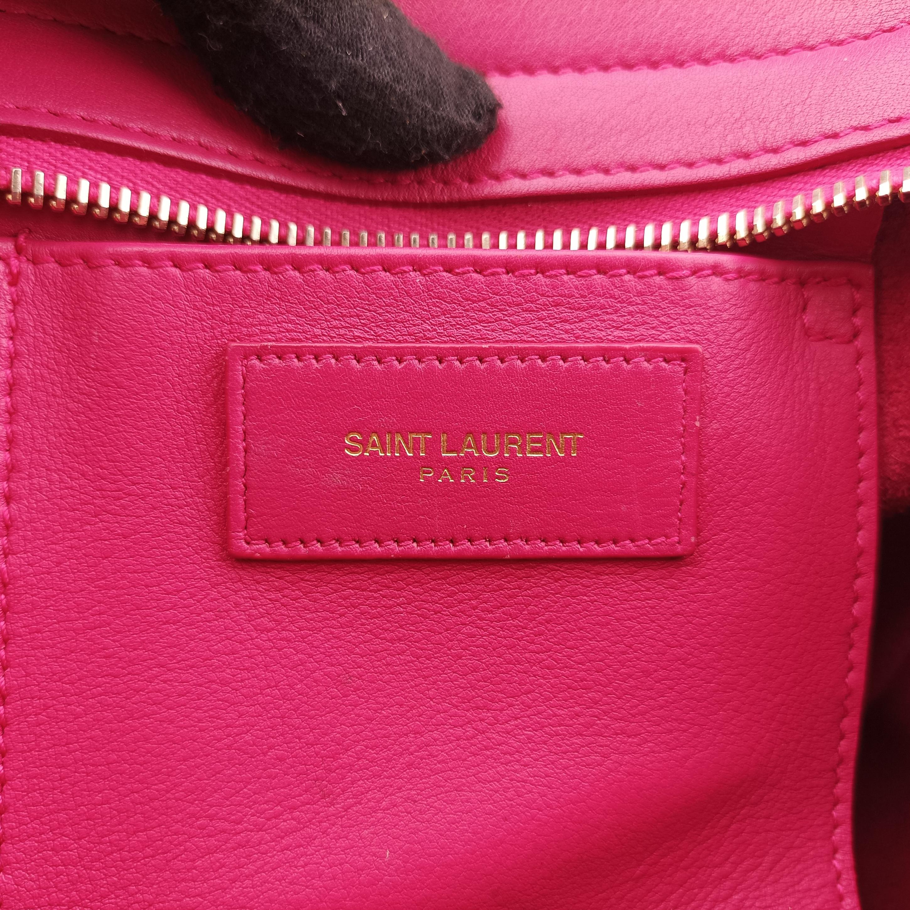 Pre-owned Yves Saint Laurent Y Ligne Petit Cabas Rose Leather 311210 shoulderbag | stylenewstar