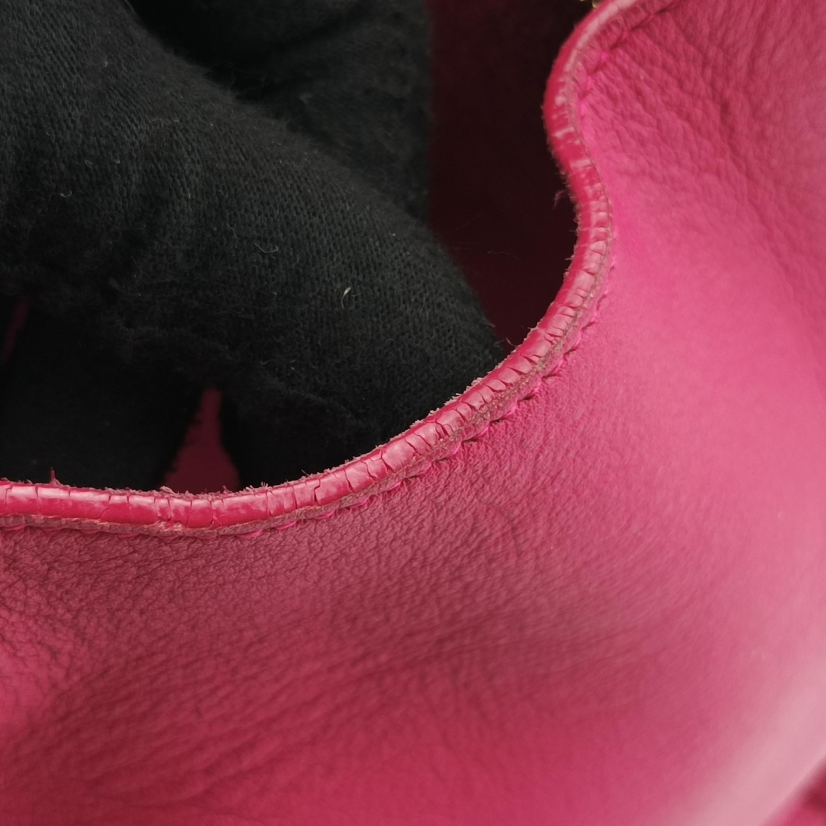 Pre-owned Yves Saint Laurent Y Ligne Petit Cabas Rose Leather 311210 shoulderbag | stylenewstar