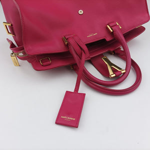 Pre-owned Yves Saint Laurent Y Ligne Petit Cabas Rose Leather 311210 shoulderbag | stylenewstar