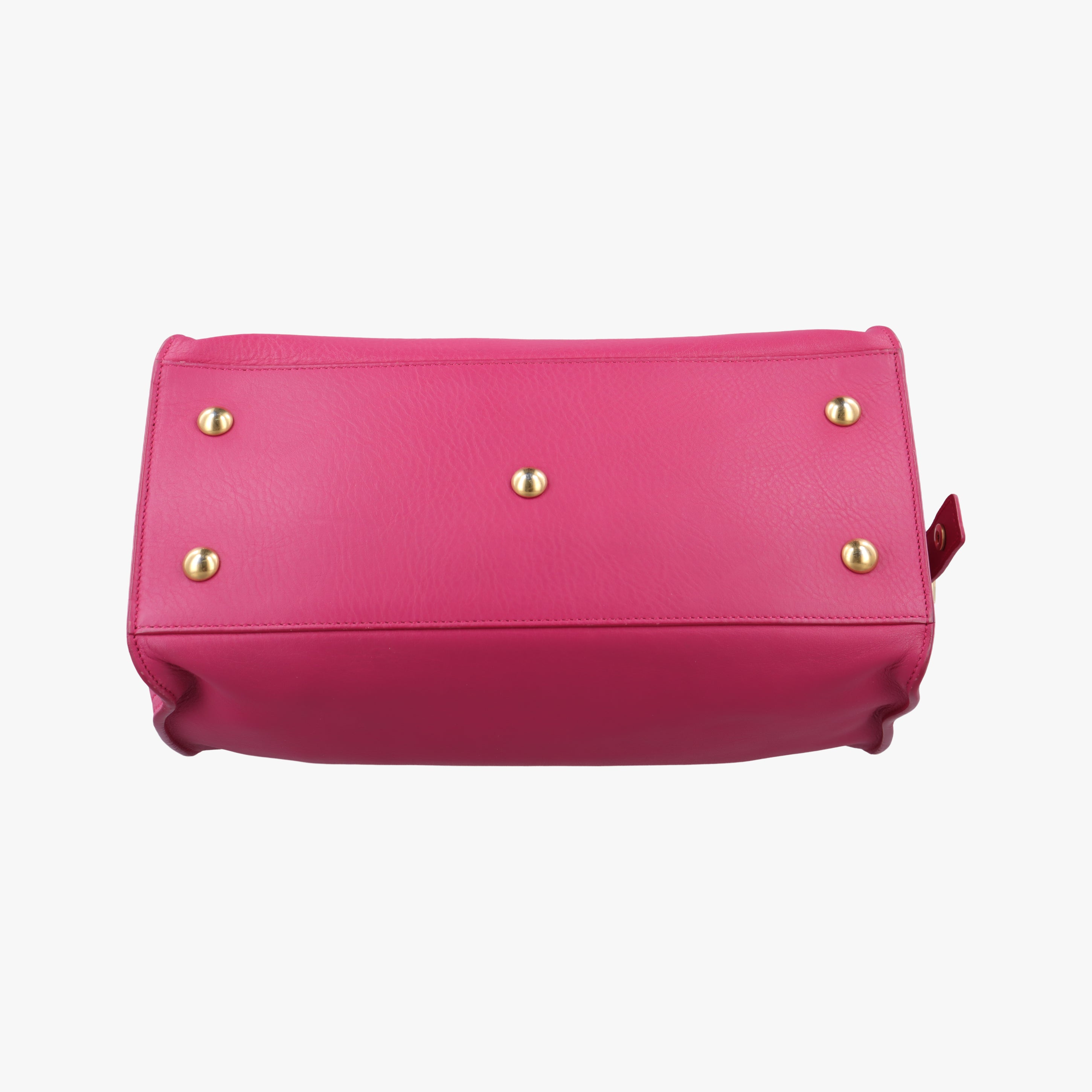 Pre-owned Yves Saint Laurent Y Ligne Petit Cabas Rose Leather 311210 shoulderbag | stylenewstar