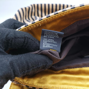 Pre-owned Fendi Stripe Calfhair and Velvet Multicolour Velvet × Fur 8BN165 handbag | stylenewstar