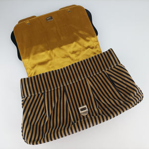 Pre-owned Fendi Stripe Calfhair and Velvet Multicolour Velvet × Fur 8BN165 handbag | stylenewstar