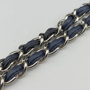 Pre-owned Chanel Paris-Venice Vinyl Lipstick Ligne Blue Patent Leather A47926 shoulderbag | stylenewstar