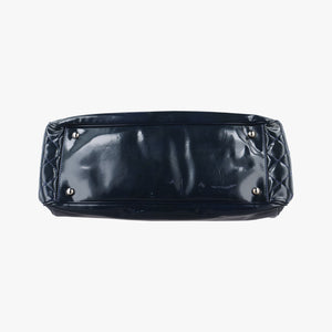 Pre-owned Chanel Paris-Venice Vinyl Lipstick Ligne Blue Patent Leather A47926 shoulderbag | stylenewstar