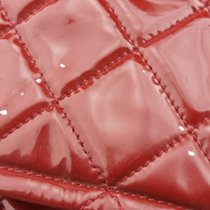 Pre-owned Chanel Matelasse Red Patent Leather A67292 shoulderbag | stylenewstar