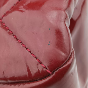 Pre-owned Chanel Matelasse Red Patent Leather A67292 shoulderbag | stylenewstar