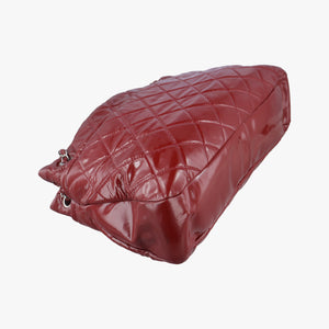 Pre-owned Chanel Matelasse Red Patent Leather A67292 shoulderbag | stylenewstar