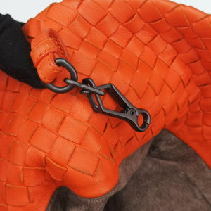 Pre-owned Bottega Veneta Cesta Intrecciato Orange lambskin  shoulderbag | stylenewstar
