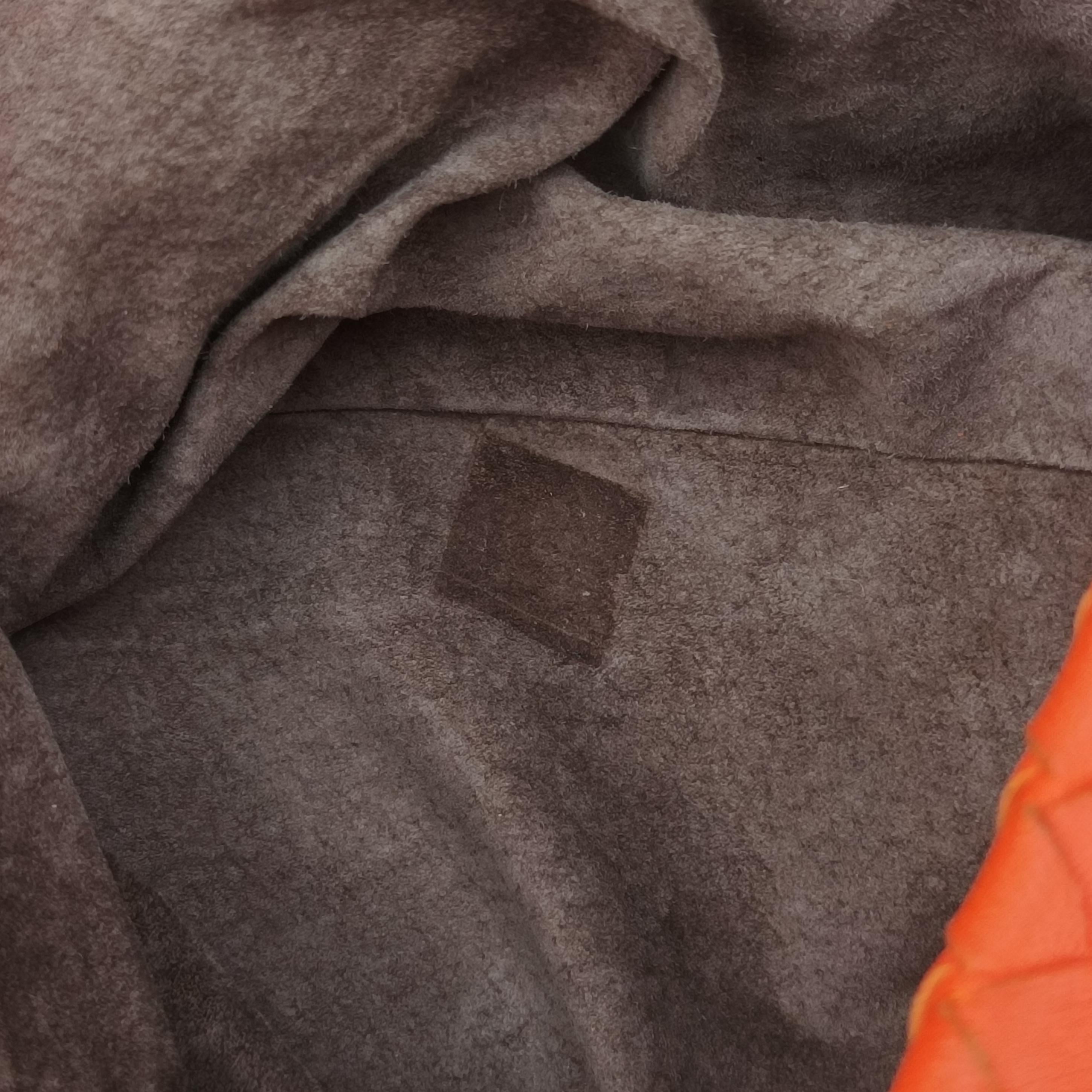 Pre-owned Bottega Veneta Cesta Intrecciato Orange lambskin  shoulderbag | stylenewstar