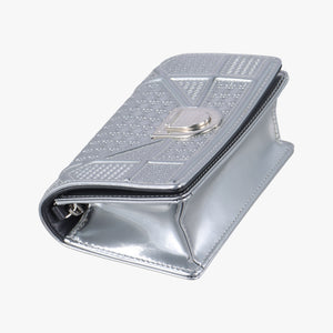 Pre-owned Christian Dior Diorama Silver Leather  shoulderbag | stylenewstar