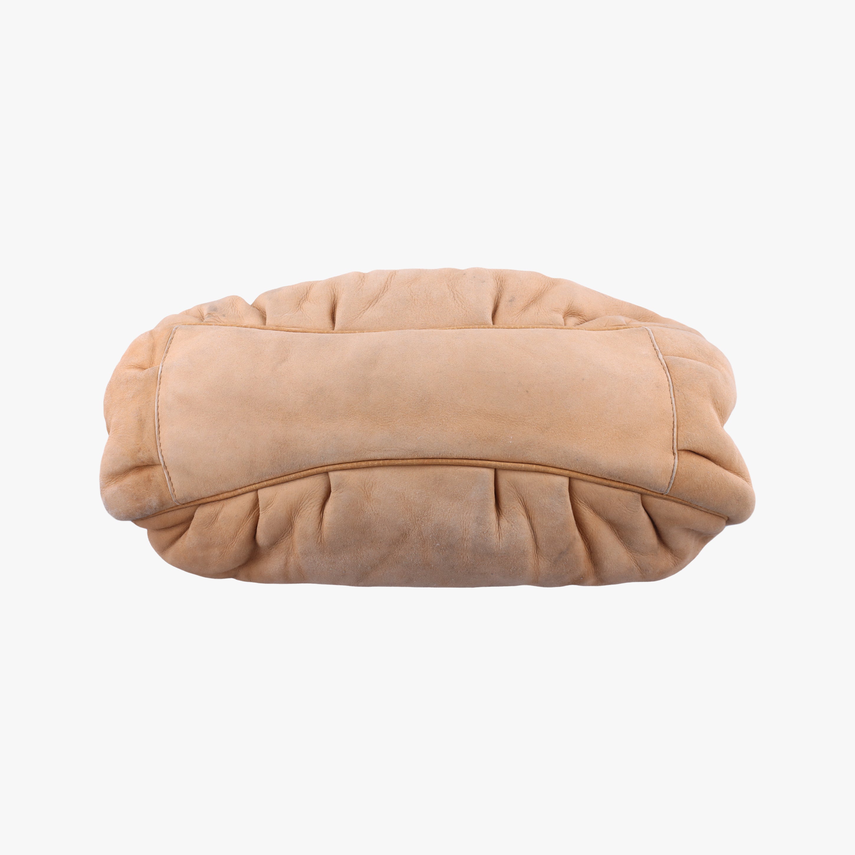 Secondhand Fendi Mia Beige Suede 8BR616 shoulderbag | stylenewstar