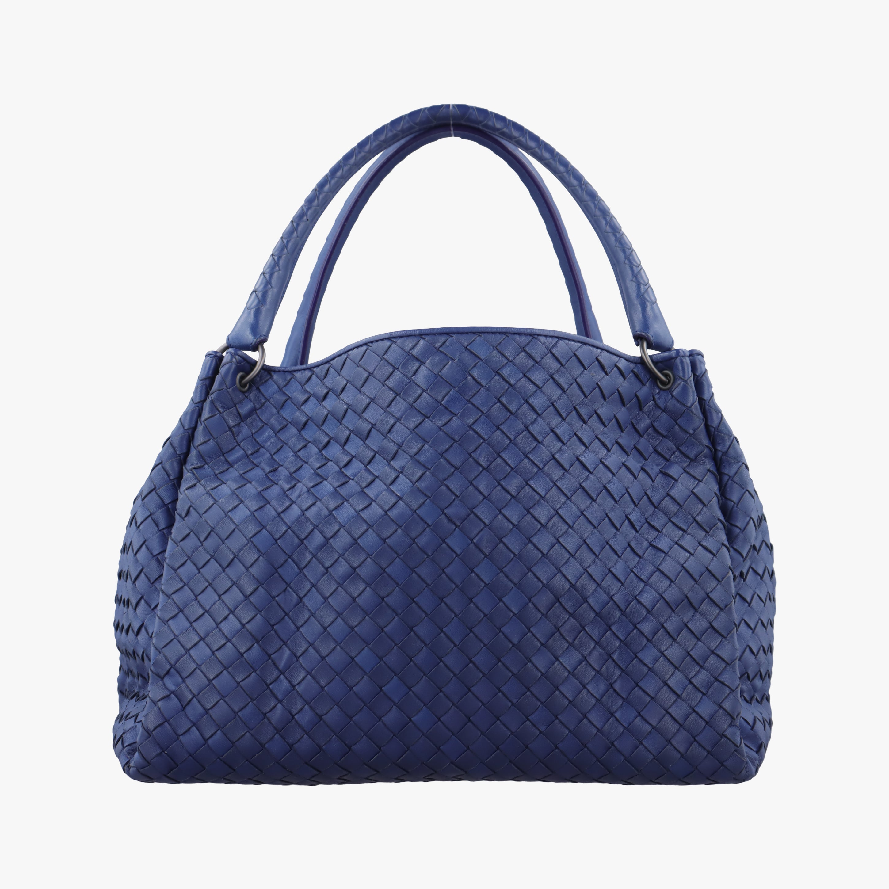 Pre-owned Bottega Veneta Parachute Intrecciato Blue lambskin  shoulderbag | stylenewstar