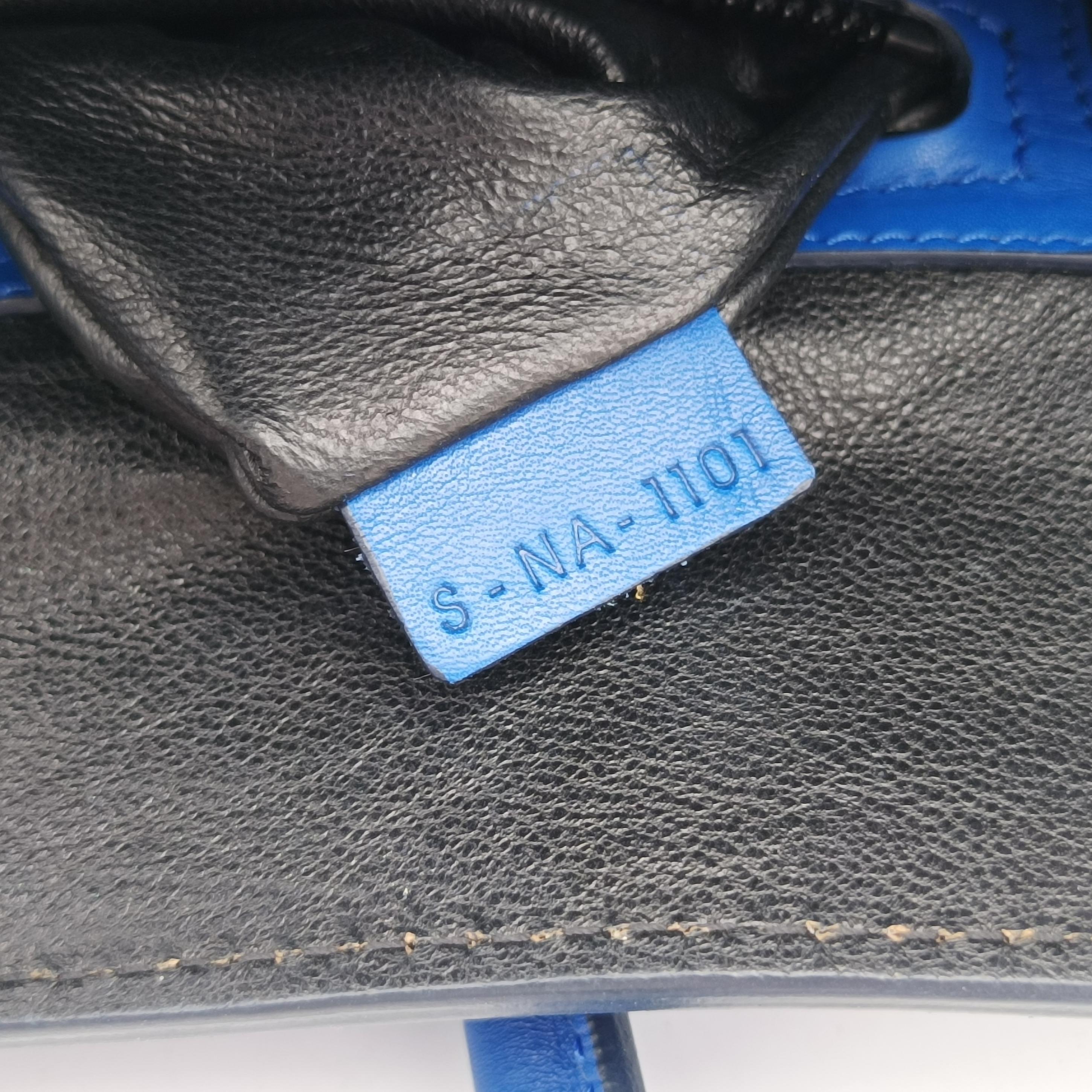 Pre-owned Celine Luggage Small Square Phantom Blue suede  handbag | stylenewstar