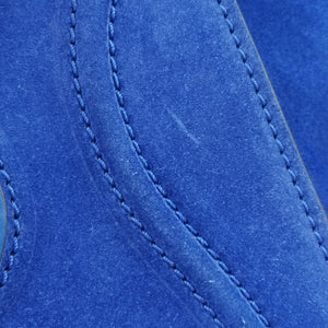 Pre-owned Celine Luggage Small Square Phantom Blue suede  handbag | stylenewstar