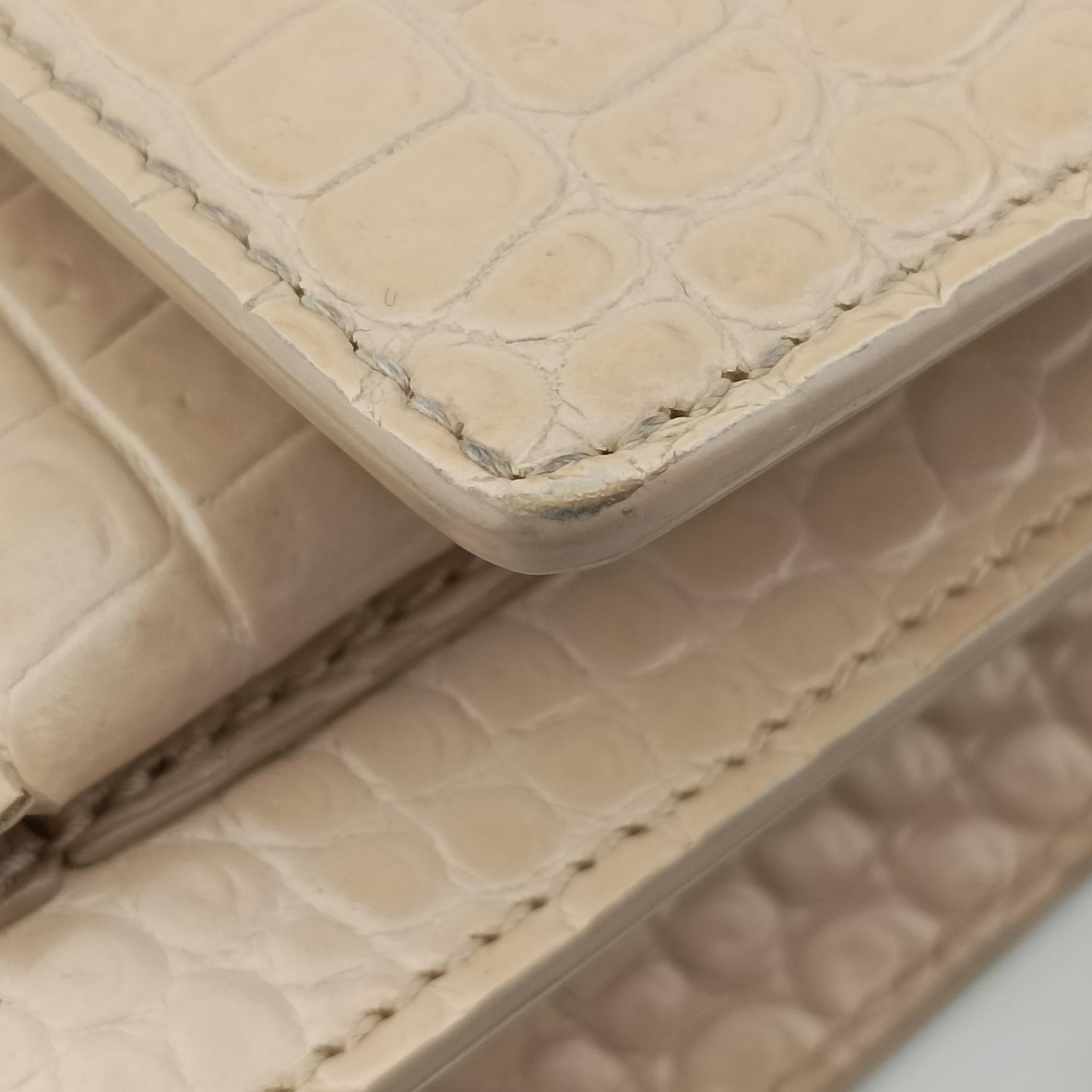 Pre-owned Yves Saint Laurent SUNSET Beige Leather 452157 shoulderbag | stylenewstar