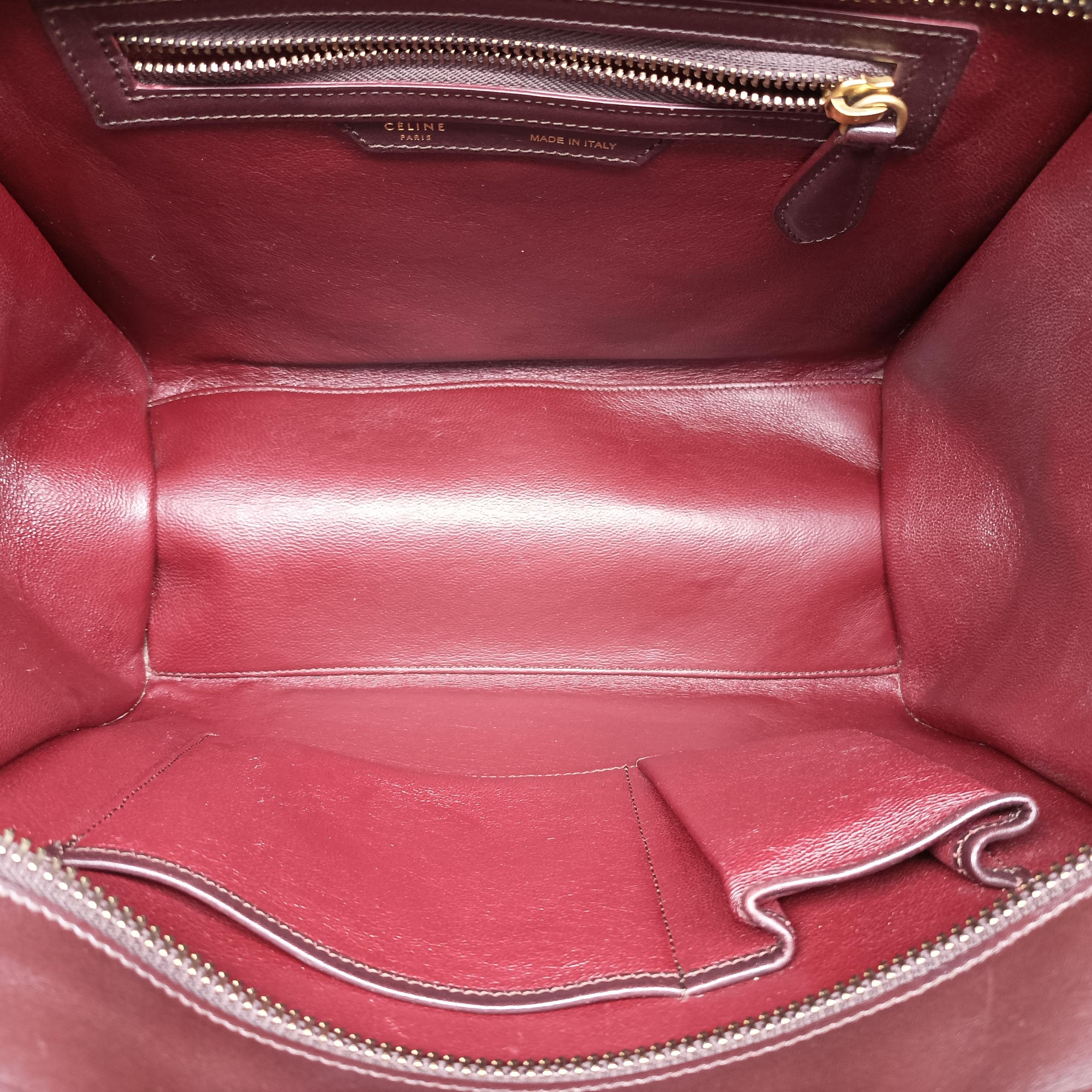 Pre-owned Celine Luggage Micro shopper Pink x Brown x Orange ponyhair  handbag | stylenewstar