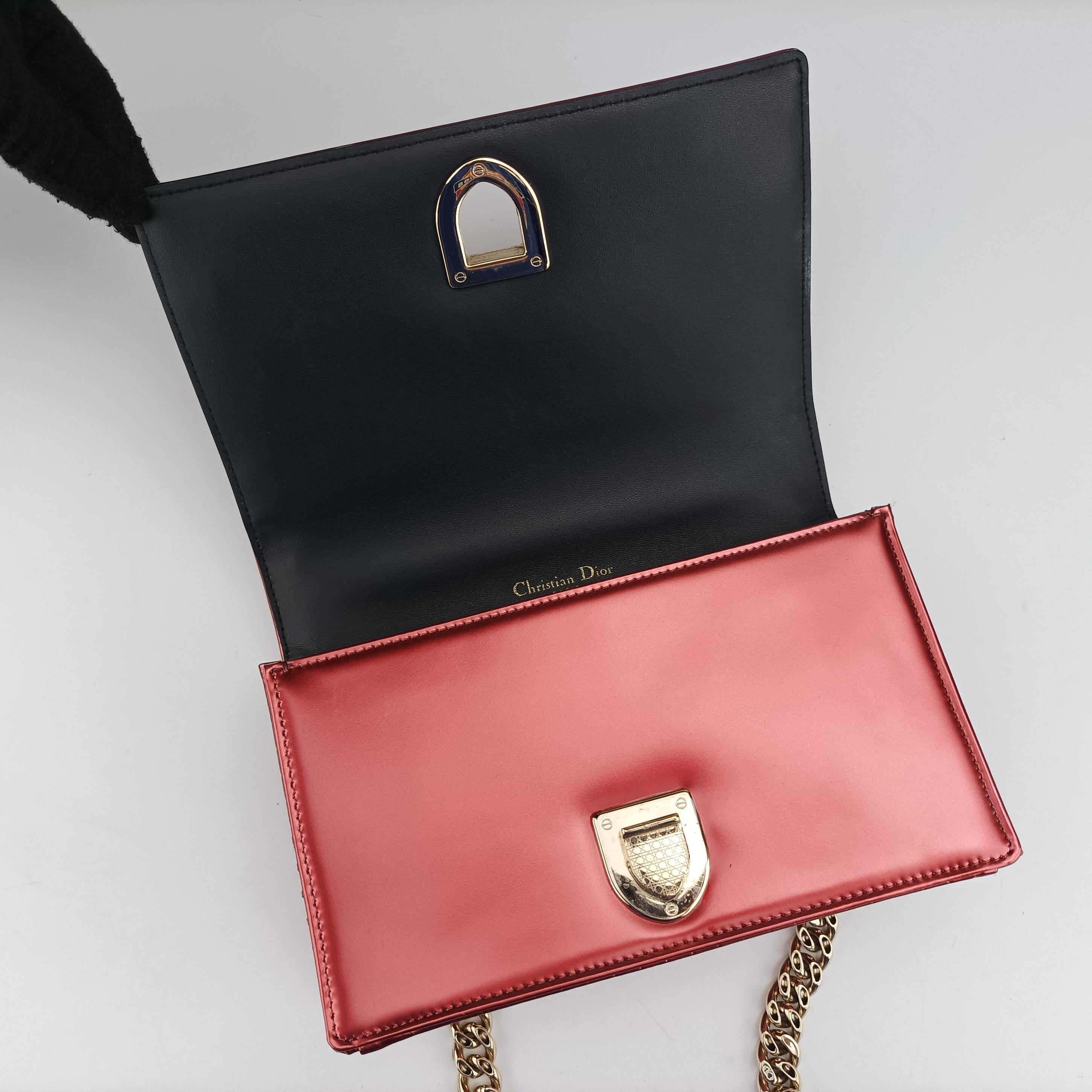 Pre-owned Christian Dior Diorama Red Patent  shoulderbag | stylenewstar