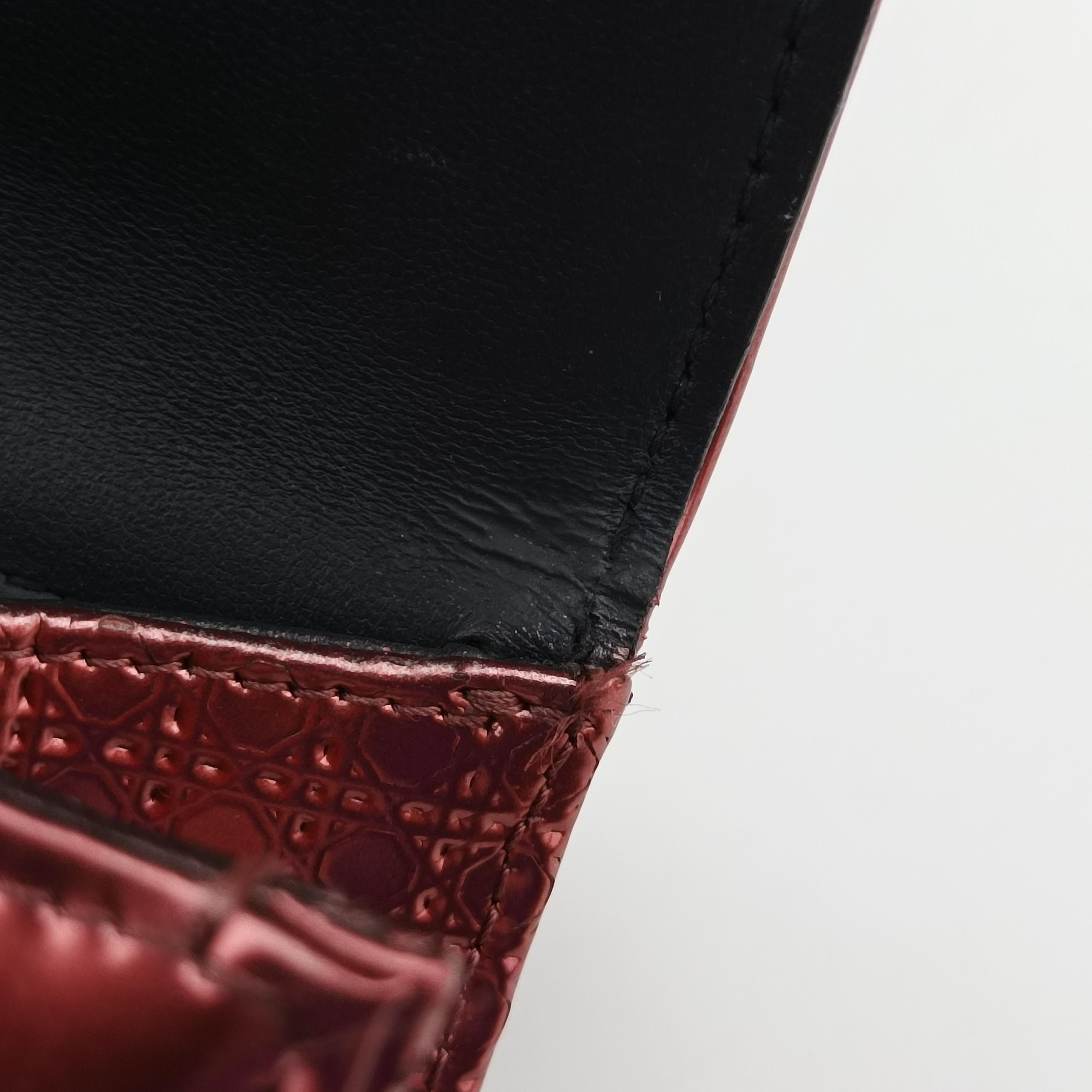 Pre-owned Christian Dior Diorama Red Patent  shoulderbag | stylenewstar