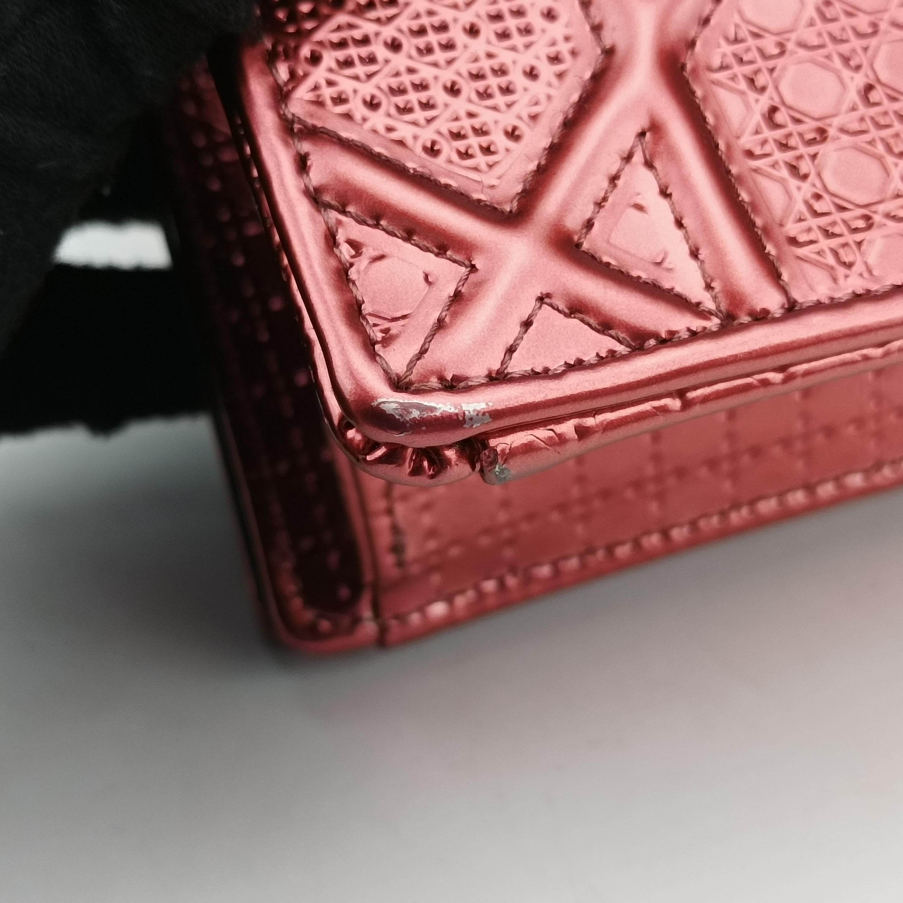 Pre-owned Christian Dior Diorama Red Patent  shoulderbag | stylenewstar