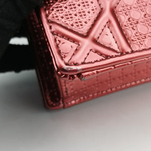 Pre-owned Christian Dior Diorama Red Patent  shoulderbag | stylenewstar