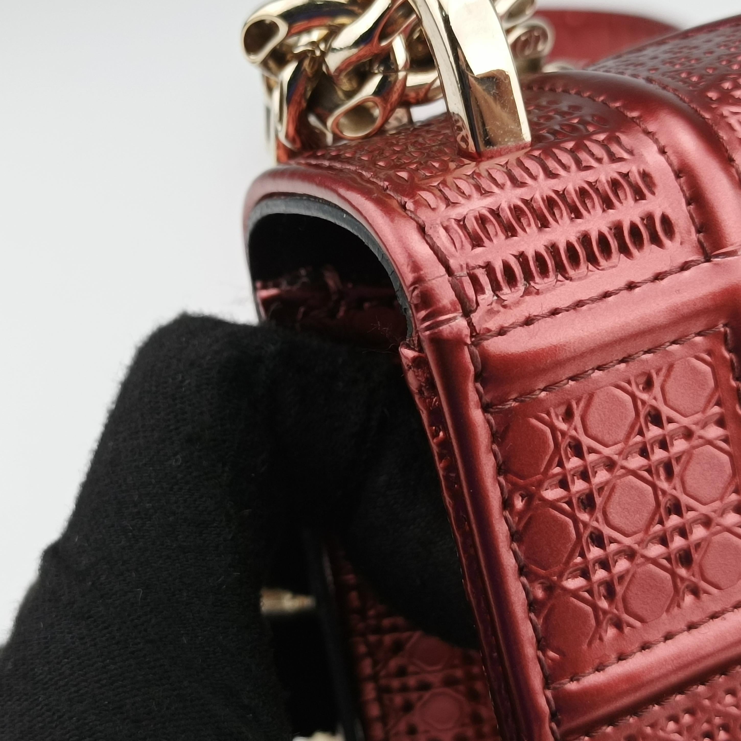 Pre-owned Christian Dior Diorama Red Patent  shoulderbag | stylenewstar